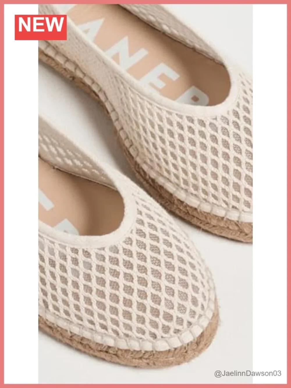 Ballet Flat Espadrilles Cushioned Rubber Sole Slip-On